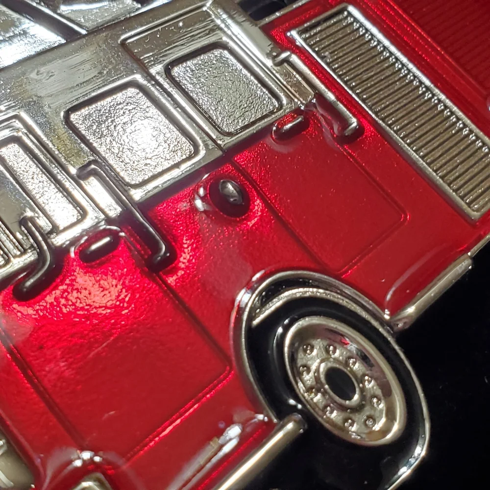 Christmas Tree Holiday Ornament Brilliant Bright Red Fire Engine Truck 3.5' - Picture 6 of 16